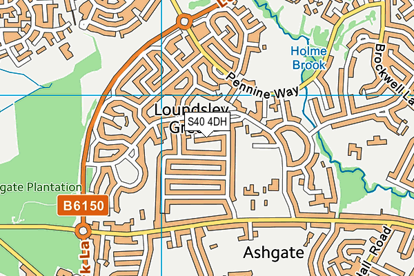 S40 4DH map - OS VectorMap District (Ordnance Survey)