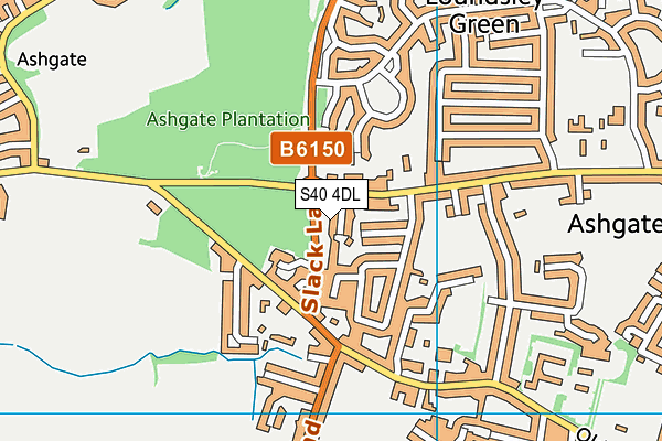 S40 4DL map - OS VectorMap District (Ordnance Survey)