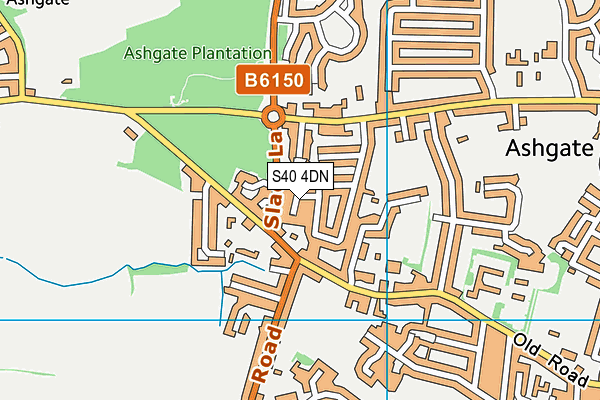 S40 4DN map - OS VectorMap District (Ordnance Survey)
