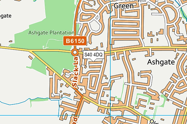 S40 4DQ map - OS VectorMap District (Ordnance Survey)