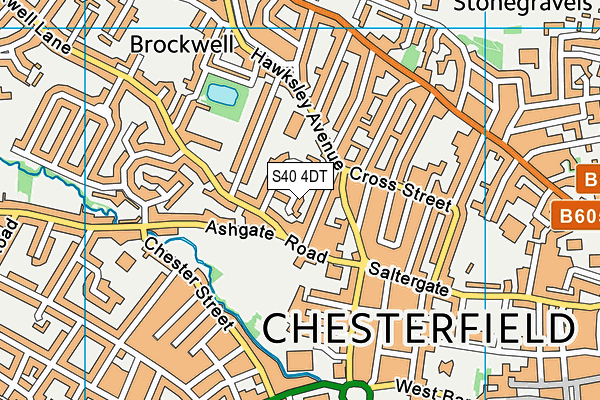 S40 4DT map - OS VectorMap District (Ordnance Survey)