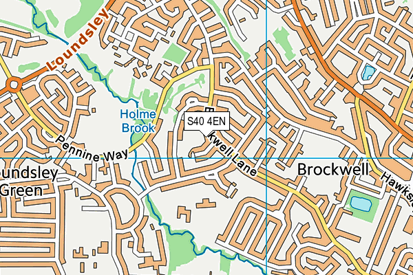 S40 4EN map - OS VectorMap District (Ordnance Survey)