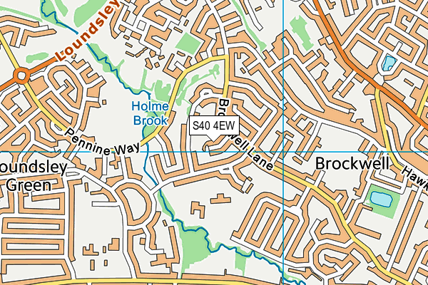 S40 4EW map - OS VectorMap District (Ordnance Survey)