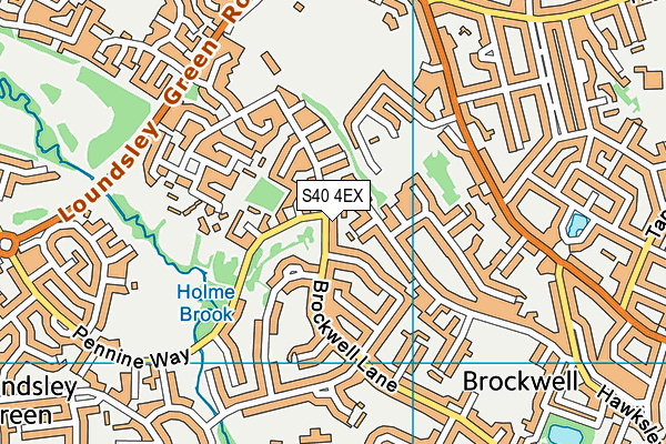 S40 4EX map - OS VectorMap District (Ordnance Survey)