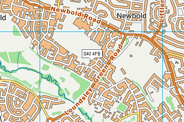 S40 4FB map - OS VectorMap District (Ordnance Survey)