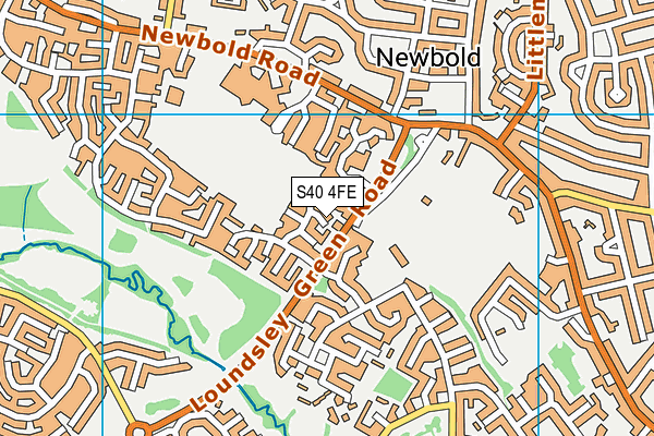 S40 4FE map - OS VectorMap District (Ordnance Survey)