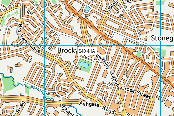 S40 4HA map - OS VectorMap District (Ordnance Survey)