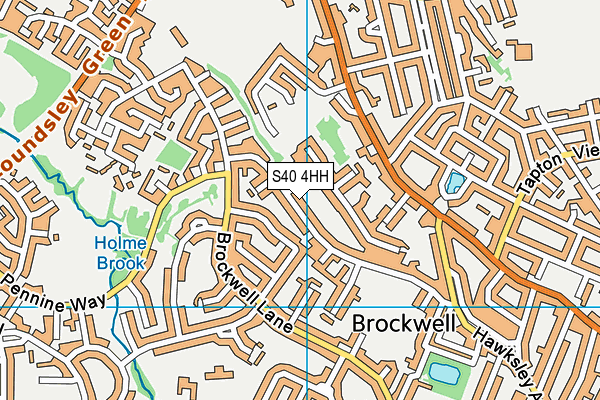 S40 4HH map - OS VectorMap District (Ordnance Survey)