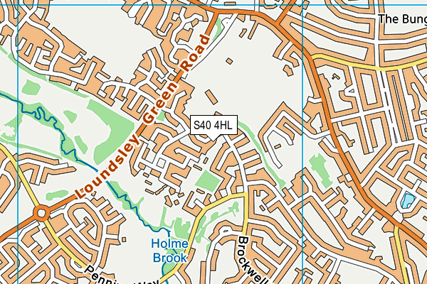 S40 4HL map - OS VectorMap District (Ordnance Survey)