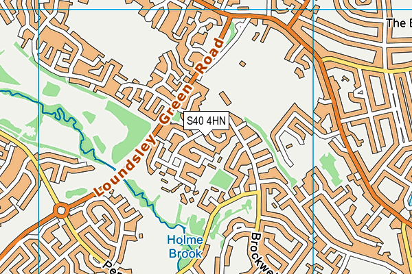 S40 4HN map - OS VectorMap District (Ordnance Survey)