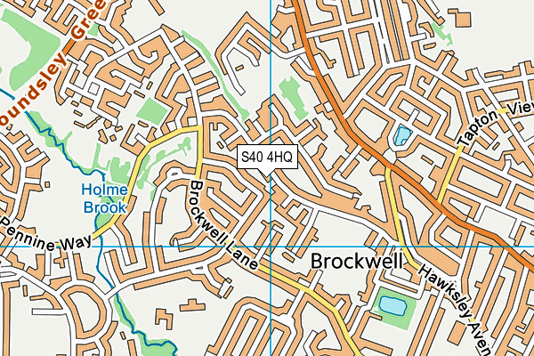 S40 4HQ map - OS VectorMap District (Ordnance Survey)