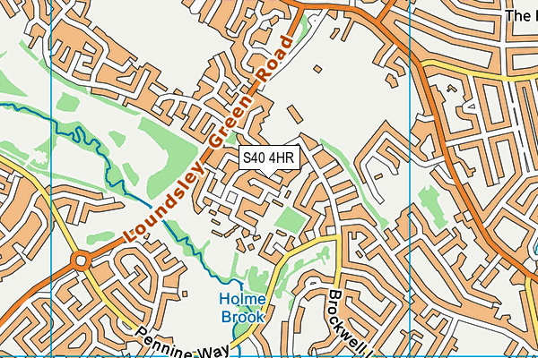 S40 4HR map - OS VectorMap District (Ordnance Survey)