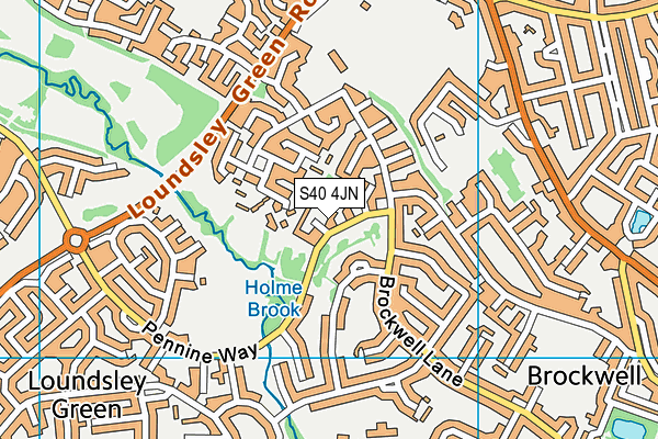 S40 4JN map - OS VectorMap District (Ordnance Survey)