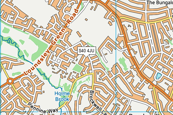 S40 4JU map - OS VectorMap District (Ordnance Survey)