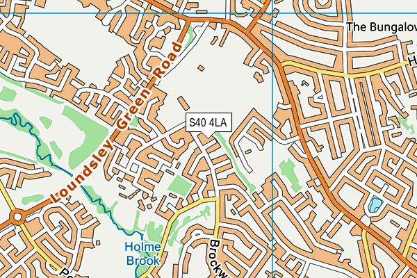 S40 4LA map - OS VectorMap District (Ordnance Survey)