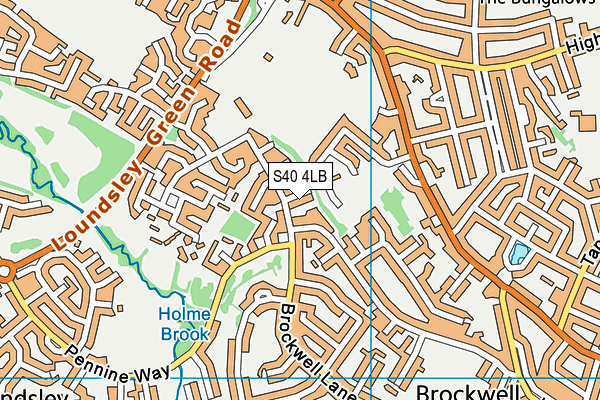 S40 4LB map - OS VectorMap District (Ordnance Survey)
