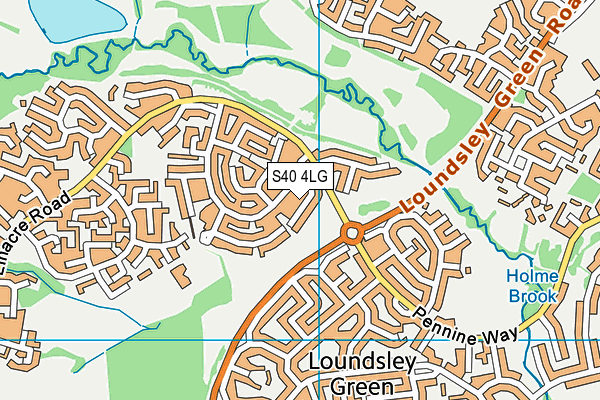 S40 4LG map - OS VectorMap District (Ordnance Survey)