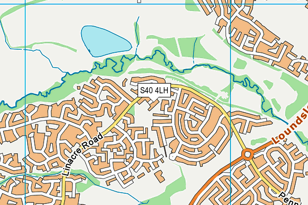 S40 4LH map - OS VectorMap District (Ordnance Survey)