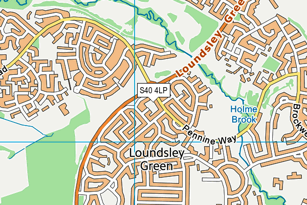 S40 4LP map - OS VectorMap District (Ordnance Survey)