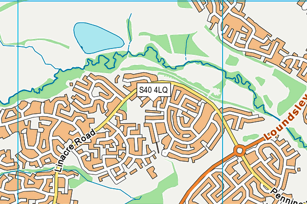 S40 4LQ map - OS VectorMap District (Ordnance Survey)