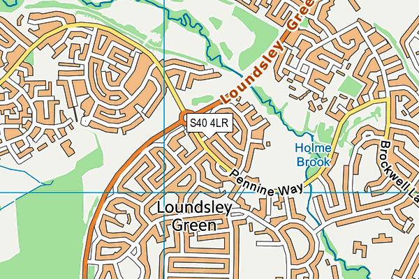 S40 4LR map - OS VectorMap District (Ordnance Survey)