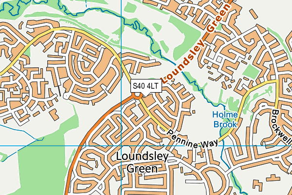 S40 4LT map - OS VectorMap District (Ordnance Survey)