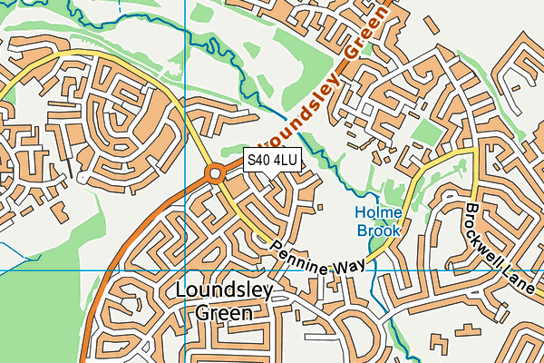 S40 4LU map - OS VectorMap District (Ordnance Survey)