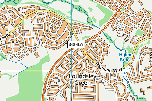 S40 4LW map - OS VectorMap District (Ordnance Survey)