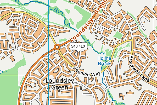 S40 4LX map - OS VectorMap District (Ordnance Survey)
