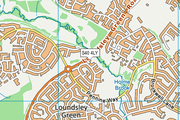 S40 4LY map - OS VectorMap District (Ordnance Survey)