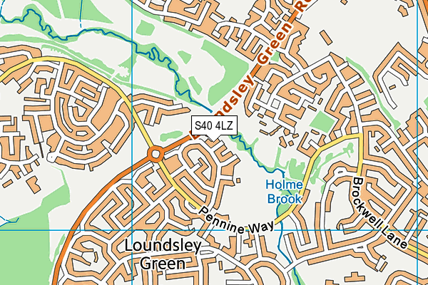 S40 4LZ map - OS VectorMap District (Ordnance Survey)