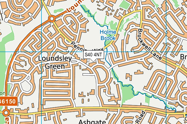 S40 4NT map - OS VectorMap District (Ordnance Survey)