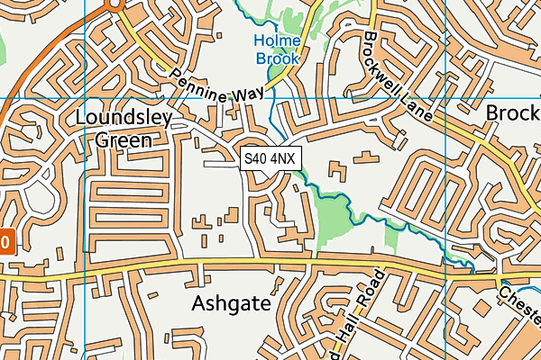 S40 4NX map - OS VectorMap District (Ordnance Survey)