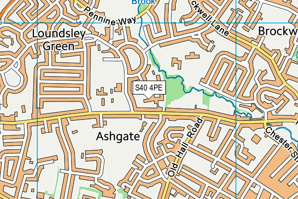S40 4PE map - OS VectorMap District (Ordnance Survey)