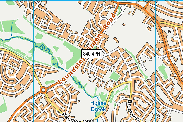 S40 4PH map - OS VectorMap District (Ordnance Survey)