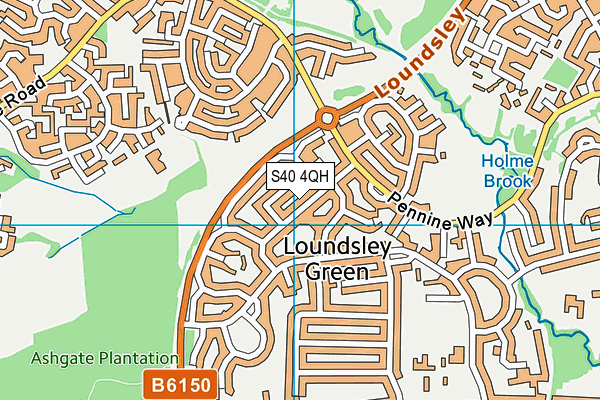 S40 4QH map - OS VectorMap District (Ordnance Survey)
