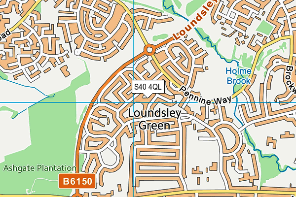 S40 4QL map - OS VectorMap District (Ordnance Survey)