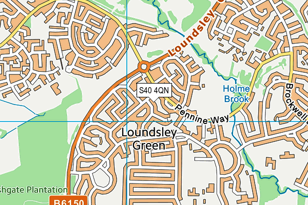 S40 4QN map - OS VectorMap District (Ordnance Survey)