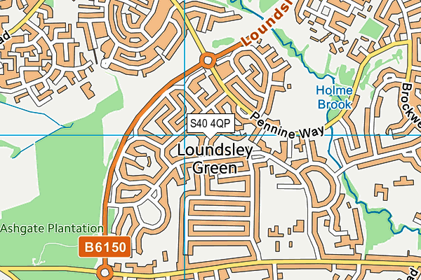S40 4QP map - OS VectorMap District (Ordnance Survey)