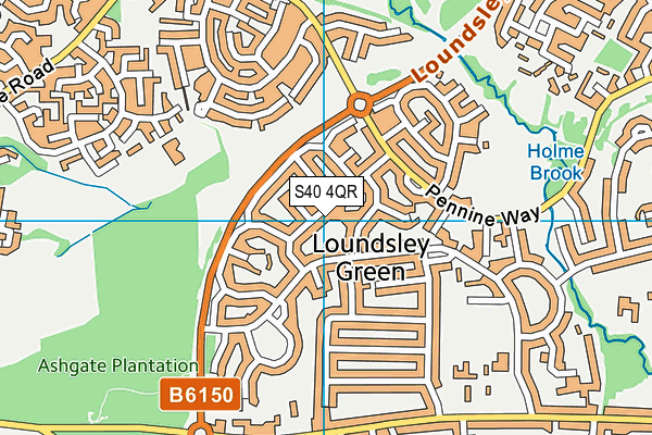 S40 4QR map - OS VectorMap District (Ordnance Survey)
