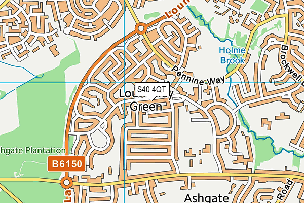 S40 4QT map - OS VectorMap District (Ordnance Survey)
