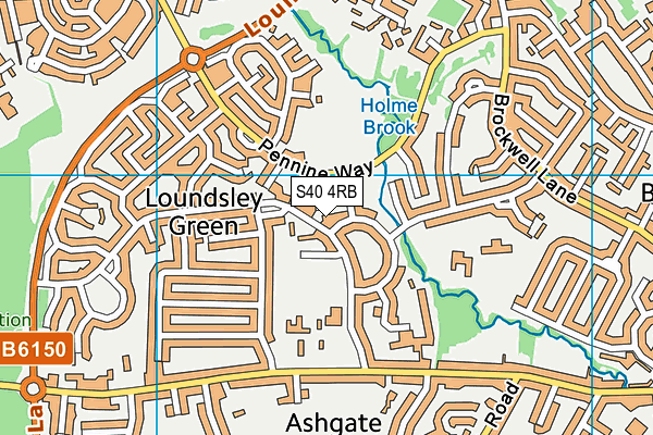 S40 4RB map - OS VectorMap District (Ordnance Survey)