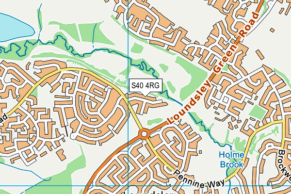 S40 4RG map - OS VectorMap District (Ordnance Survey)