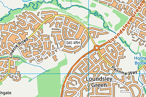 S40 4RH map - OS VectorMap District (Ordnance Survey)
