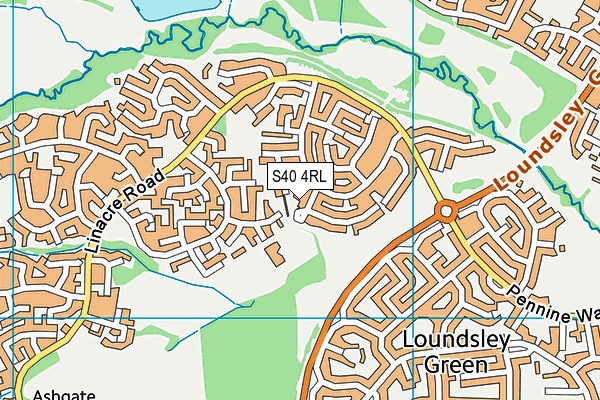 S40 4RL map - OS VectorMap District (Ordnance Survey)