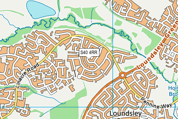 S40 4RR map - OS VectorMap District (Ordnance Survey)