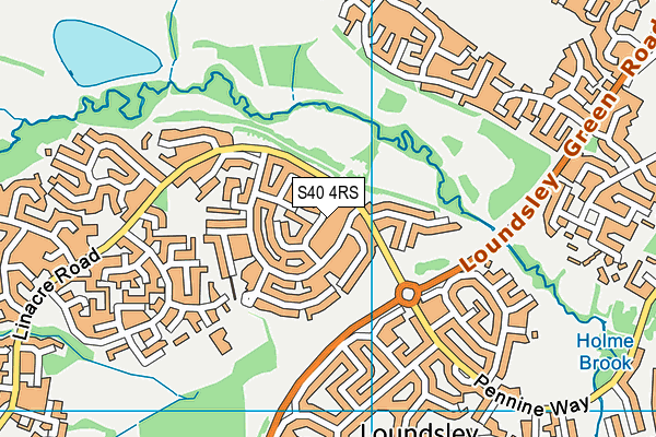 S40 4RS map - OS VectorMap District (Ordnance Survey)