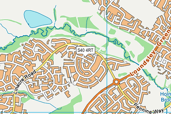 S40 4RT map - OS VectorMap District (Ordnance Survey)