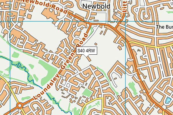 Brampton Rovers Afc map (S40 4RW) - OS VectorMap District (Ordnance Survey)