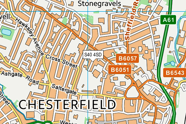 S40 4SD map - OS VectorMap District (Ordnance Survey)